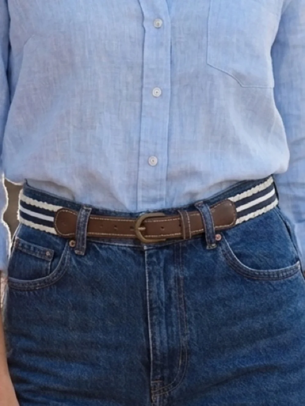 Abercrombie & Fitch Y2K Vintage Braided Nautical Belt